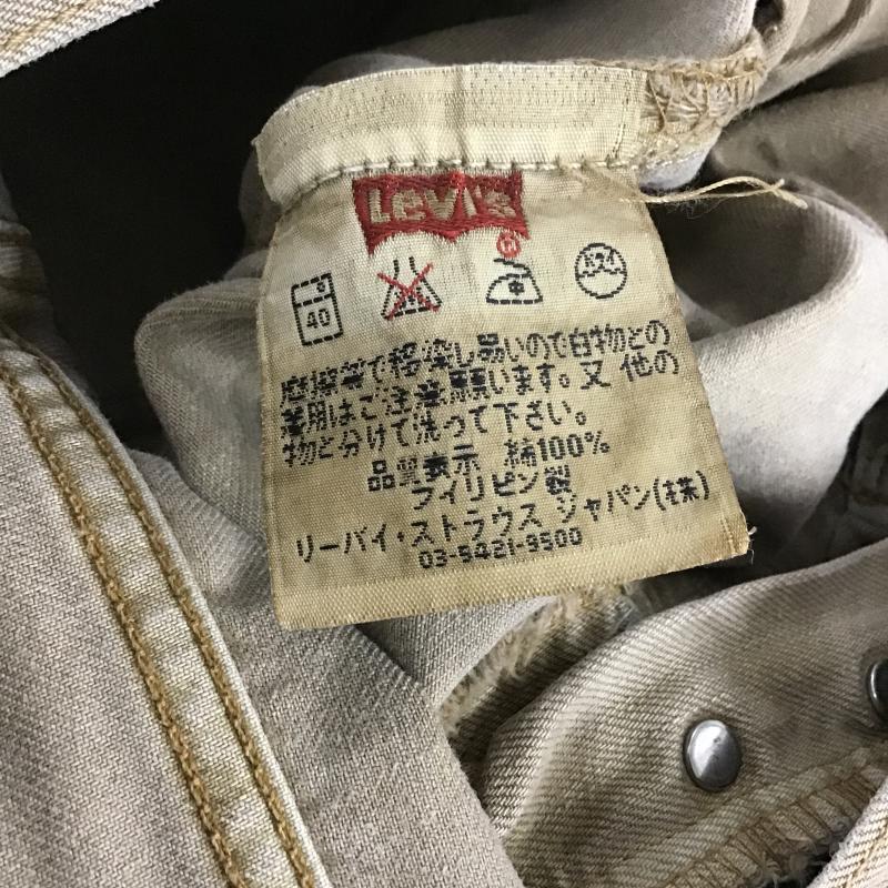 リーバイストラウスアンドコー Levi Strauss & co. パンツ デニム、ジーンズ デニムパンツ ワイドパンツ カジュアルパンツ 32インチ 無地 ベージュ / ベージュ / beige メンズ USED 古着 中古 10161276