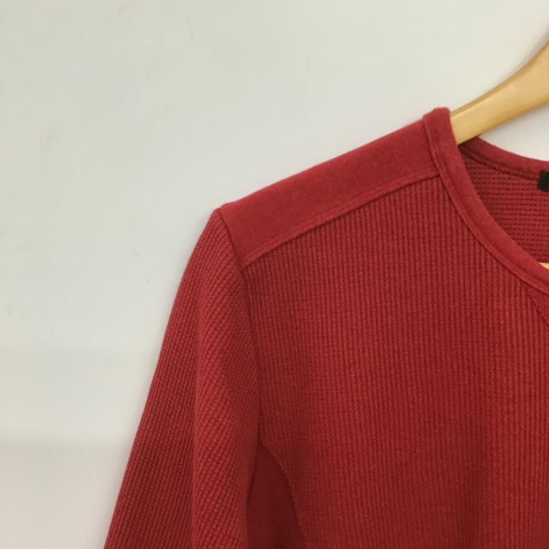 エーケーエム AKM カットソー 七分袖 七分丈カットソー クルーネックカットソー XL 無地 赤 / レッド / red メンズ USED 古着 中古 10161284