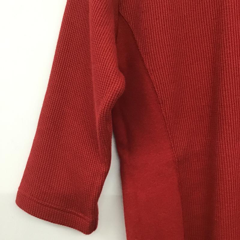 エーケーエム AKM カットソー 七分袖 七分丈カットソー クルーネックカットソー XL 無地 赤 / レッド / red メンズ USED 古着 中古 10161284
