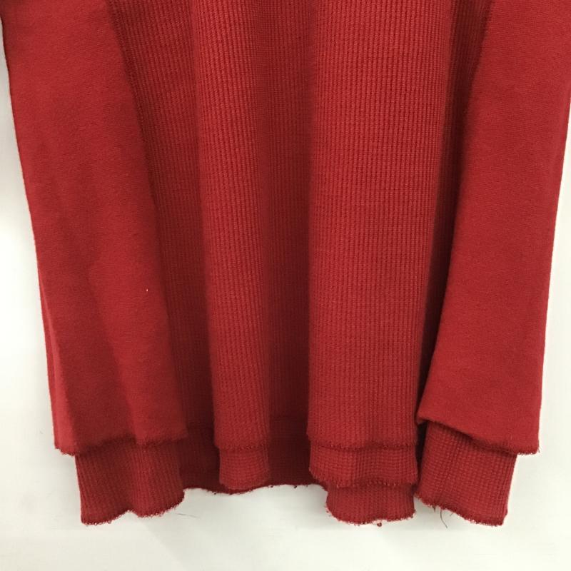 エーケーエム AKM カットソー 七分袖 七分丈カットソー クルーネックカットソー XL 無地 赤 / レッド / red メンズ USED 古着 中古 10161284