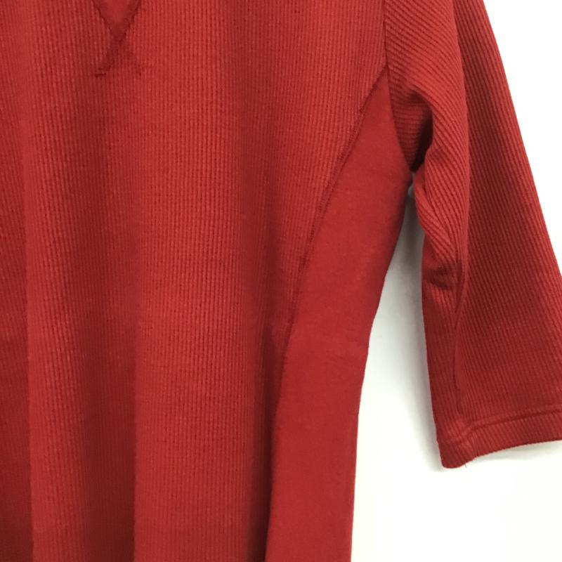 エーケーエム AKM カットソー 七分袖 七分丈カットソー クルーネックカットソー XL 無地 赤 / レッド / red メンズ USED 古着 中古 10161284