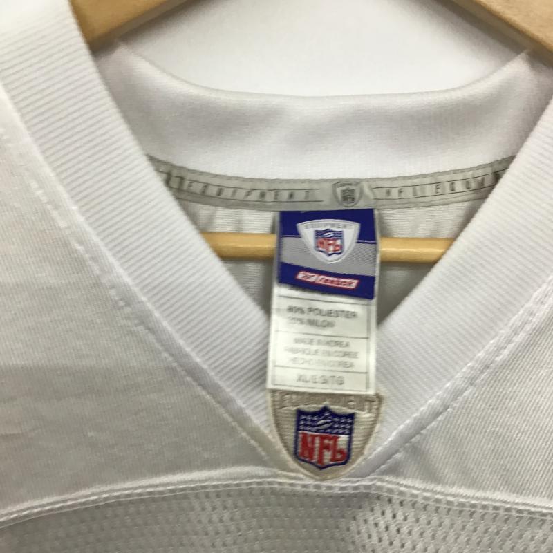 リーボック Reebok カットソー 半袖 半袖カットソー プリントTシャツ Vネックカットソー XL ロゴ、文字 白 / ホワイト / white メンズ USED 古着 中古 10161292