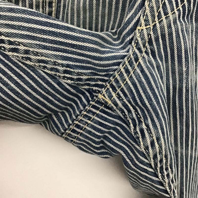 ポロラルフローレン POLO RALPH LAUREN パンツ デニム、ジーンズ デニムパンツ ワイドパンツ カジュアルパンツ ヒッコリー 34インチ ストライプ インディゴ / インディゴ / Indigo メンズ USED 古着 中古 10161296