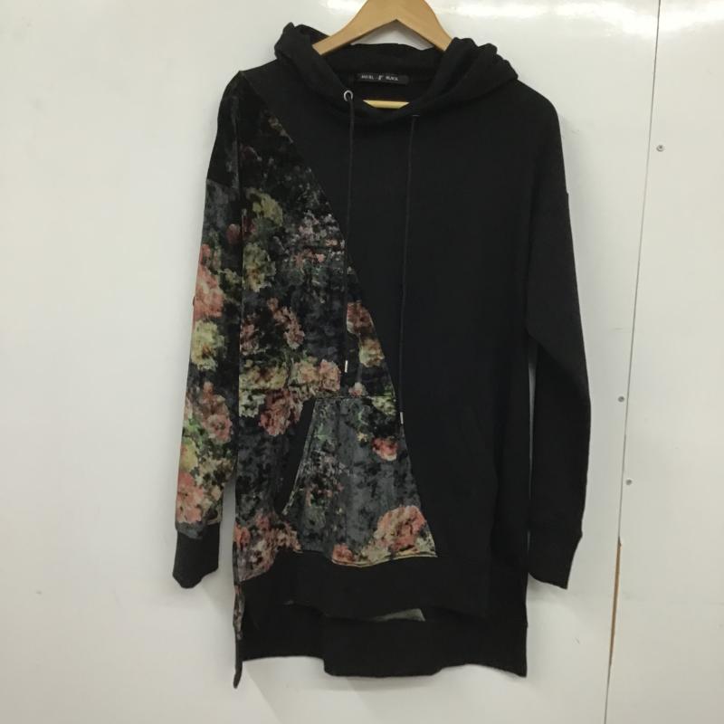 ノーアイディ NO ID. パーカー 長袖 長袖パーカー プルオーバーパーカー スウェット ONE SIZE プリント 黒 / ブラック / black メンズ USED 古着 中古 10161303