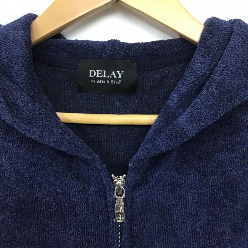 ディレイバイウィンアンドサンズ DELAYBYWIN&SONS パーカー 長袖 ジップアップパーカー 長袖パーカー カジュアルジャケット 4 無地 紺 / ネイビー / navy メンズ USED 古着 中古 10161304