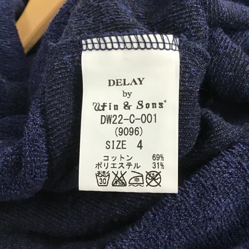 ディレイバイウィンアンドサンズ DELAYBYWIN&SONS パーカー 長袖 ジップアップパーカー 長袖パーカー カジュアルジャケット 4 無地 紺 / ネイビー / navy メンズ USED 古着 中古 10161304