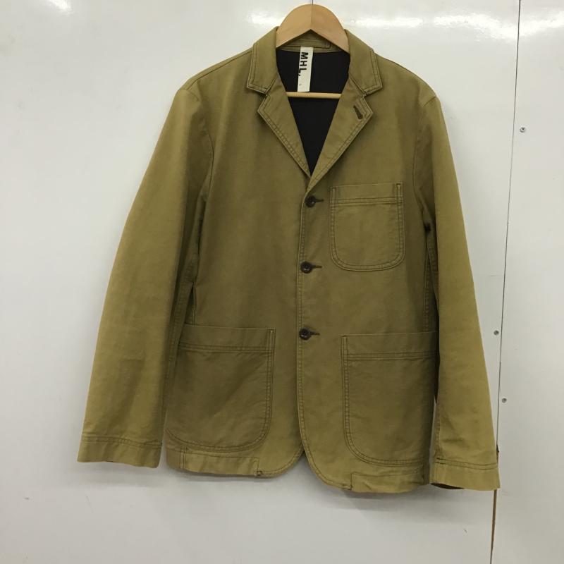 エムエイチエル MHL. ジャケット、上着 ジャケット、ブレザー カジュアルジャケット アウター カラージャケット L 無地 カーキ / カーキ / khaki メンズ USED 古着 中古 10161308