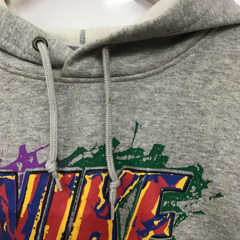 ナイキ NIKE パーカー 長袖 長袖パーカー プルオーバーパーカー スウェット M ロゴ、文字 灰 / グレー / gray メンズ USED 古着 中古 10161309