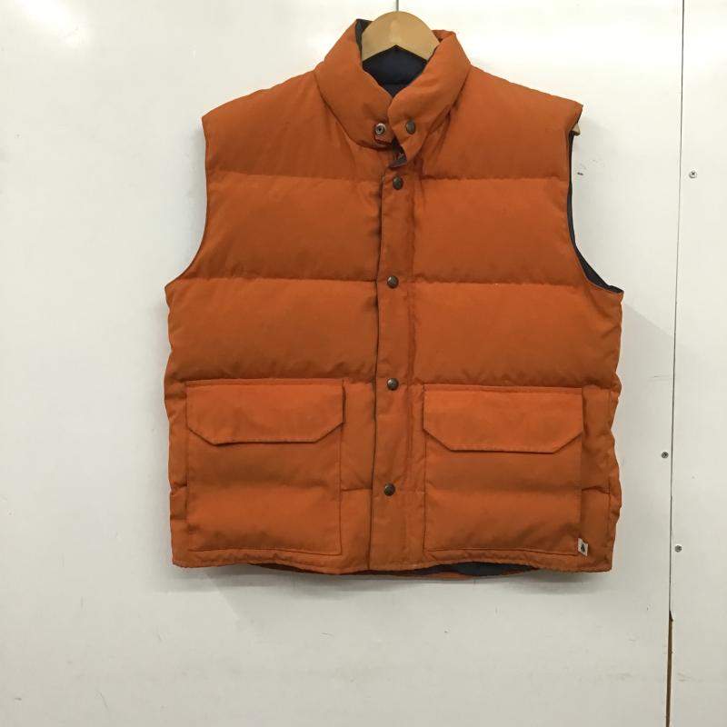 ウッズ Woods ベスト ベスト ジップアップダウンジャケット ノースリーブジャケット アウター M 無地 橙 / オレンジ / orange メンズ USED 古着 中古 10161311