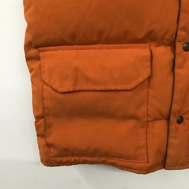 ウッズ Woods ベスト ベスト ジップアップダウンジャケット ノースリーブジャケット アウター M 無地 橙 / オレンジ / orange メンズ USED 古着 中古 10161311