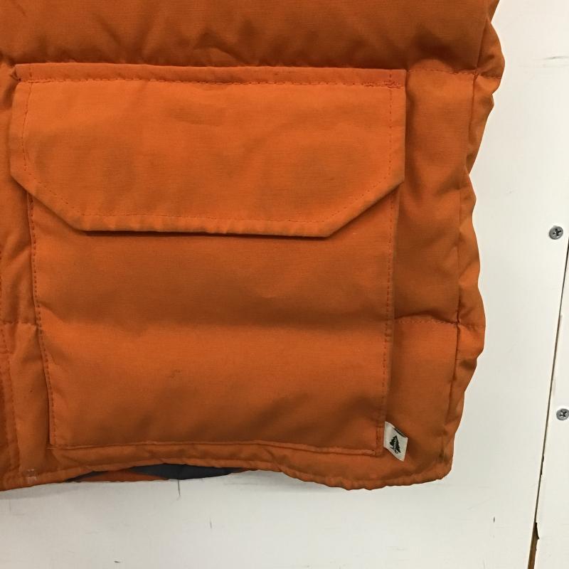 ウッズ Woods ベスト ベスト ジップアップダウンジャケット ノースリーブジャケット アウター M 無地 橙 / オレンジ / orange メンズ USED 古着 中古 10161311