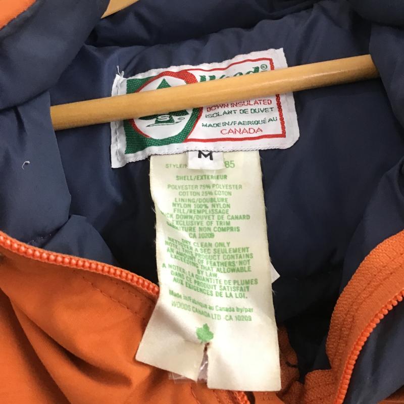 ウッズ Woods ベスト ベスト ジップアップダウンジャケット ノースリーブジャケット アウター M 無地 橙 / オレンジ / orange メンズ USED 古着 中古 10161311