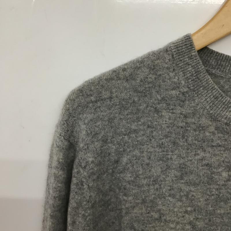 ユニクロ UNIQLO ニット、セーター 長袖 長袖ニットカットソー クルーネック セーター XL 無地 灰 / グレー / gray メンズ USED 古着 中古 10161314