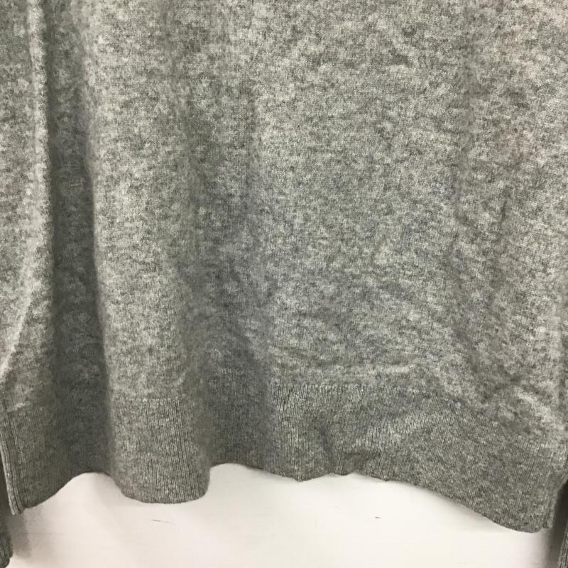 ユニクロ UNIQLO ニット、セーター 長袖 長袖ニットカットソー クルーネック セーター XL 無地 灰 / グレー / gray メンズ USED 古着 中古 10161314
