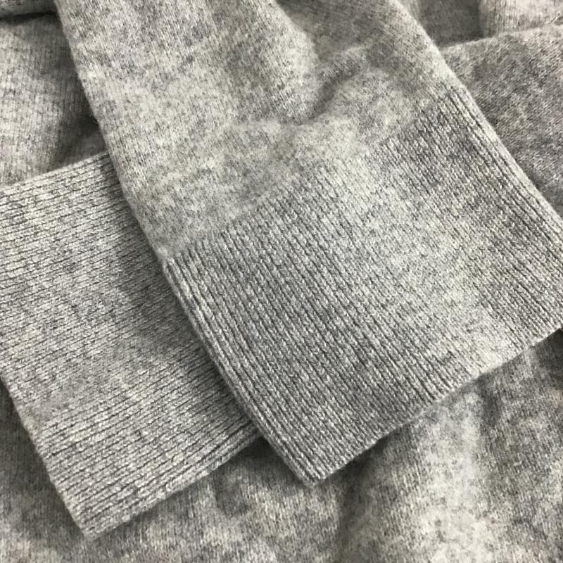 ユニクロ UNIQLO ニット、セーター 長袖 長袖ニットカットソー クルーネック セーター XL 無地 灰 / グレー / gray メンズ USED 古着 中古 10161314