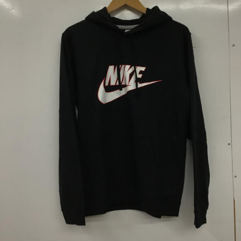ナイキ NIKE パーカー 長袖 長袖パーカー プルオーバーパーカー スウェット M ロゴ、文字 黒 / ブラック / black メンズ USED 古着 中古 10161316
