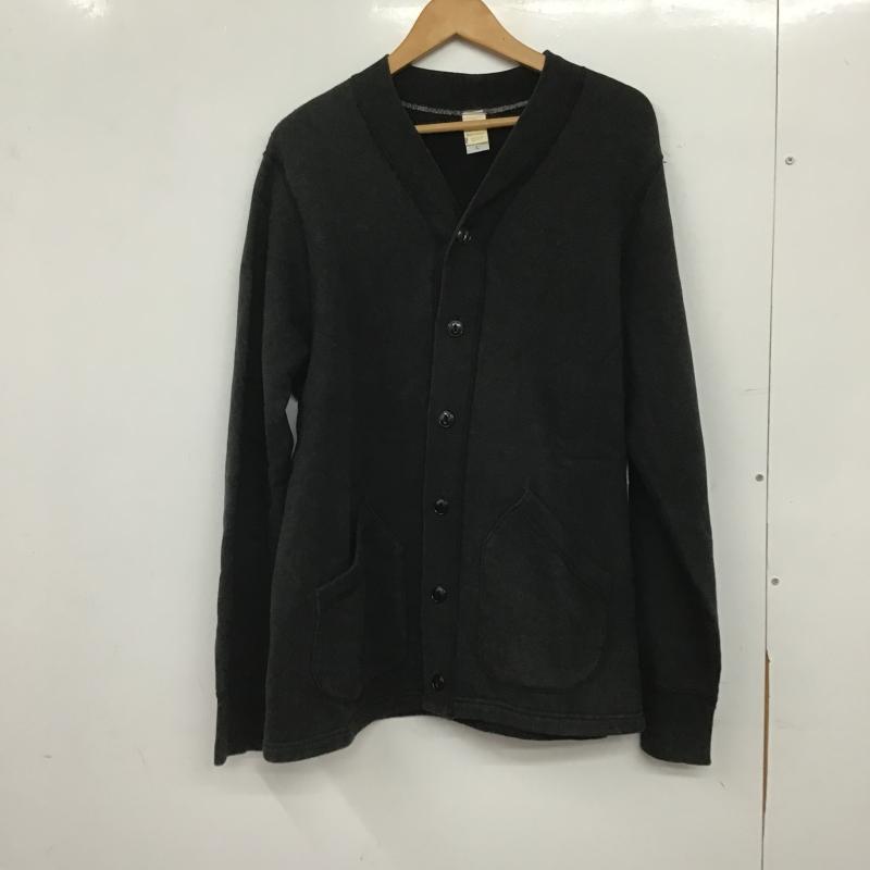 バーンズ BARNS カーディガン 長袖 長袖カーディガン 前ボタン L 無地 黒 / ブラック / black メンズ USED 古着 中古 10161317