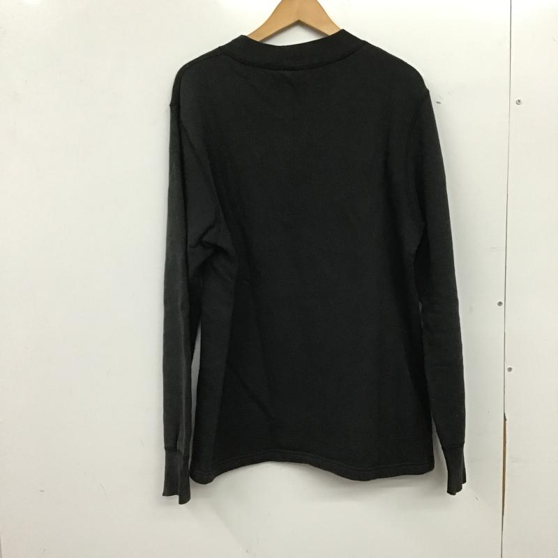 バーンズ BARNS カーディガン 長袖 長袖カーディガン 前ボタン L 無地 黒 / ブラック / black メンズ USED 古着 中古 10161317