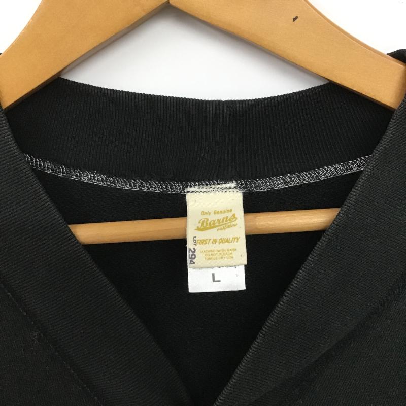 バーンズ BARNS カーディガン 長袖 長袖カーディガン 前ボタン L 無地 黒 / ブラック / black メンズ USED 古着 中古 10161317