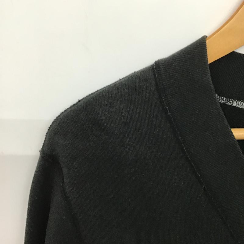 バーンズ BARNS カーディガン 長袖 長袖カーディガン 前ボタン L 無地 黒 / ブラック / black メンズ USED 古着 中古 10161317