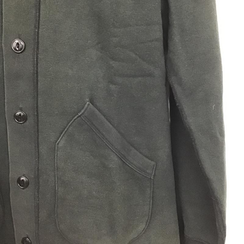 バーンズ BARNS カーディガン 長袖 長袖カーディガン 前ボタン L 無地 黒 / ブラック / black メンズ USED 古着 中古 10161317