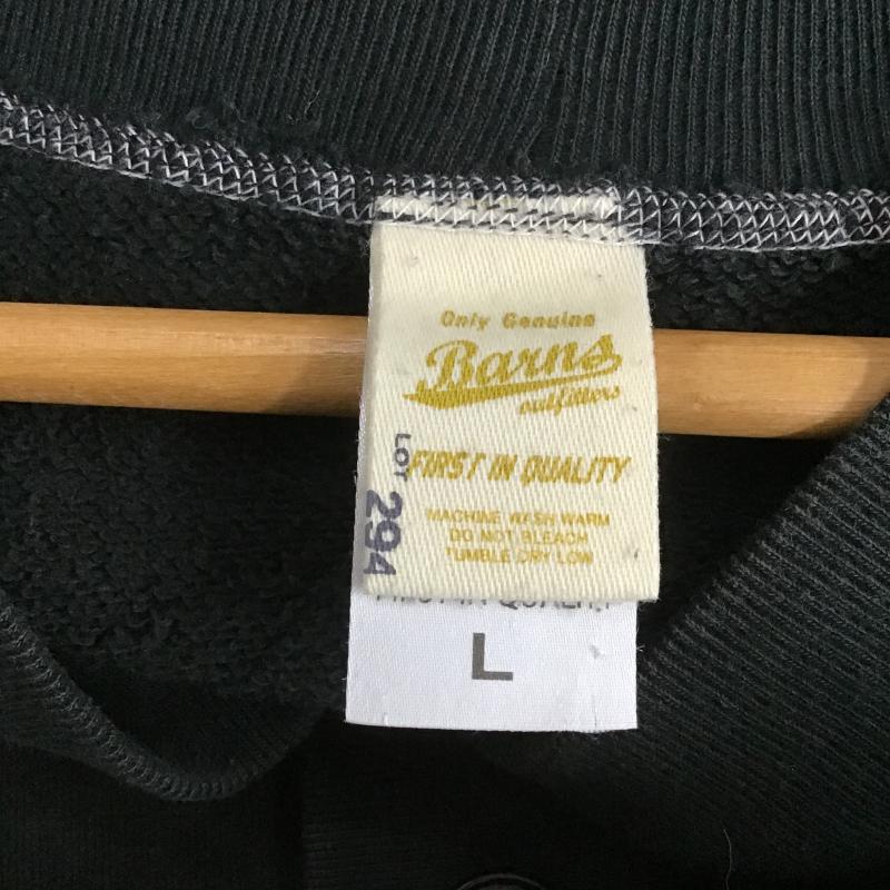 バーンズ BARNS カーディガン 長袖 長袖カーディガン 前ボタン L 無地 黒 / ブラック / black メンズ USED 古着 中古 10161317