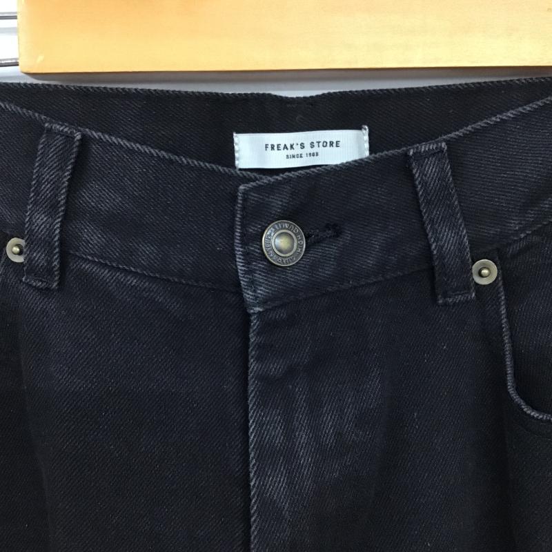 フリークスストア FREAK S STORE パンツ デニム、ジーンズ デニムパンツ ワイドパンツ カジュアルパンツ M 無地 黒 / ブラック / black メンズ USED 古着 中古 10161324