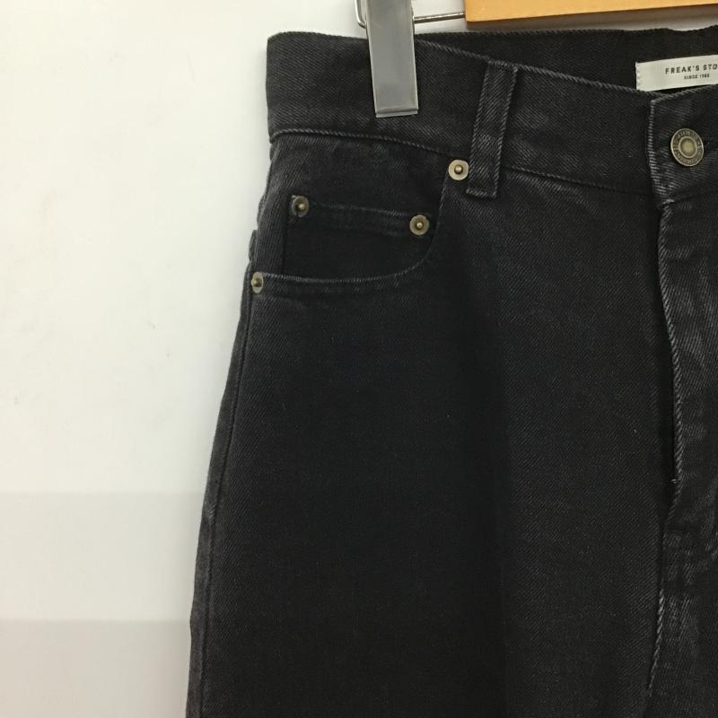 フリークスストア FREAK S STORE パンツ デニム、ジーンズ デニムパンツ ワイドパンツ カジュアルパンツ M 無地 黒 / ブラック / black メンズ USED 古着 中古 10161324