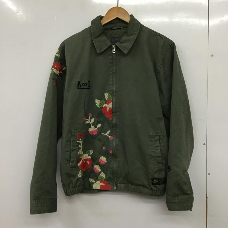 ザラメン ZARA MAN ジャケット、上着 ジャンパー、ブルゾン ジップアップジャケット アウター M 刺繍 カーキ / カーキ / khaki メンズ USED 古着 中古 10161329