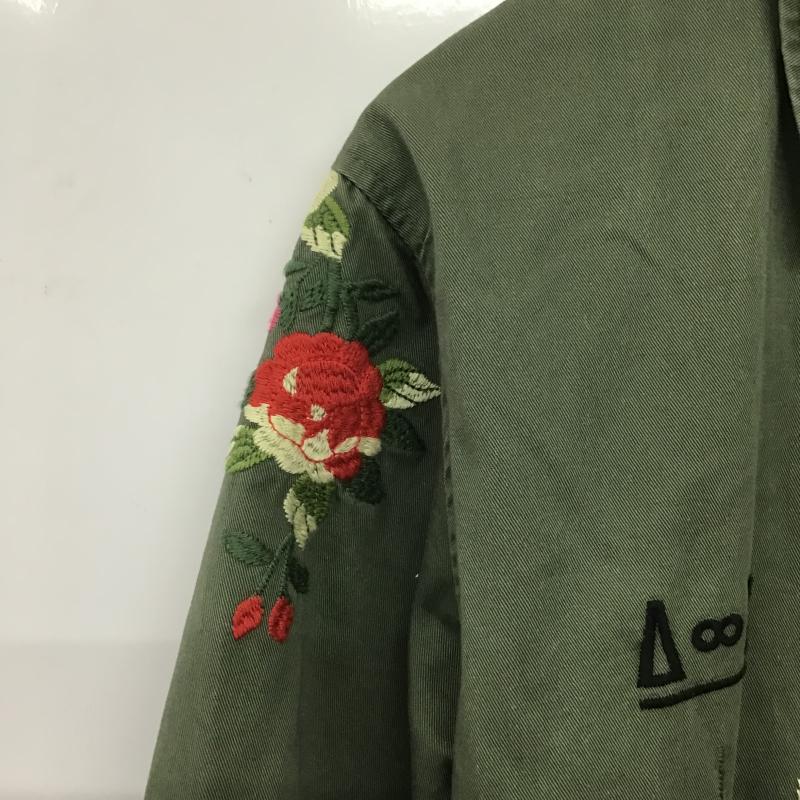 ザラメン ZARA MAN ジャケット、上着 ジャンパー、ブルゾン ジップアップジャケット アウター M 刺繍 カーキ / カーキ / khaki メンズ USED 古着 中古 10161329