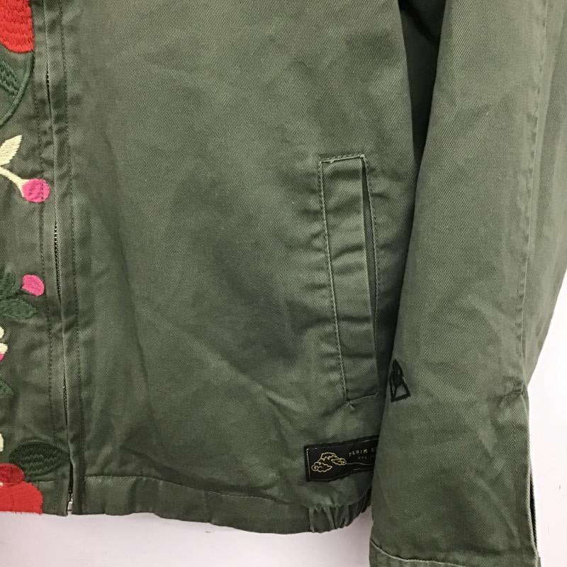 ザラメン ZARA MAN ジャケット、上着 ジャンパー、ブルゾン ジップアップジャケット アウター M 刺繍 カーキ / カーキ / khaki メンズ USED 古着 中古 10161329