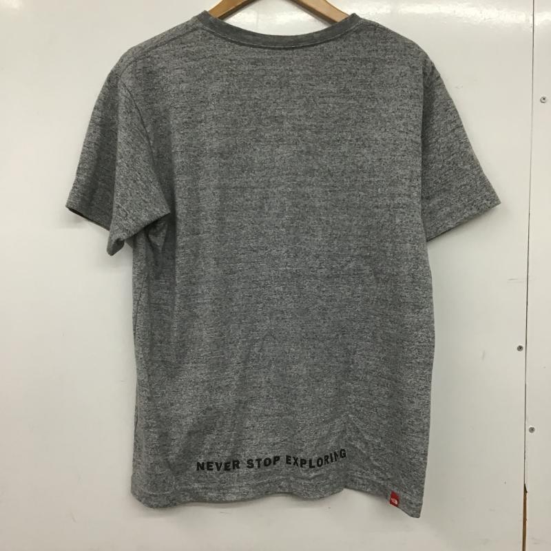 ザノースフェイス THE NORTH FACE Tシャツ 半袖 半袖カットソー プリントTシャツ クルーネックカットソー L ロゴ、文字 灰 / グレー / gray メンズ USED 古着 中古 10161331