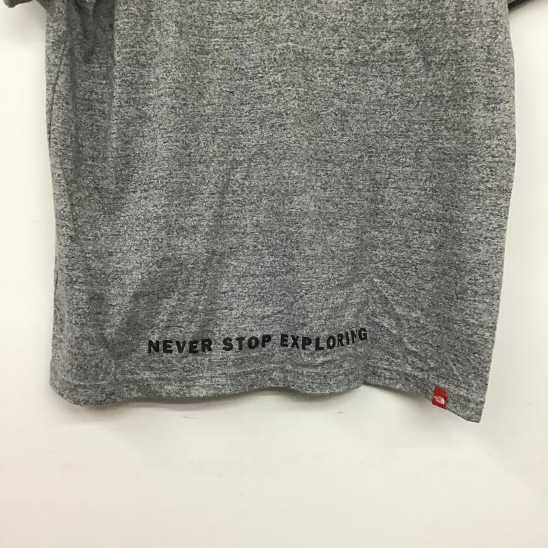 ザノースフェイス THE NORTH FACE Tシャツ 半袖 半袖カットソー プリントTシャツ クルーネックカットソー L ロゴ、文字 灰 / グレー / gray メンズ USED 古着 中古 10161331