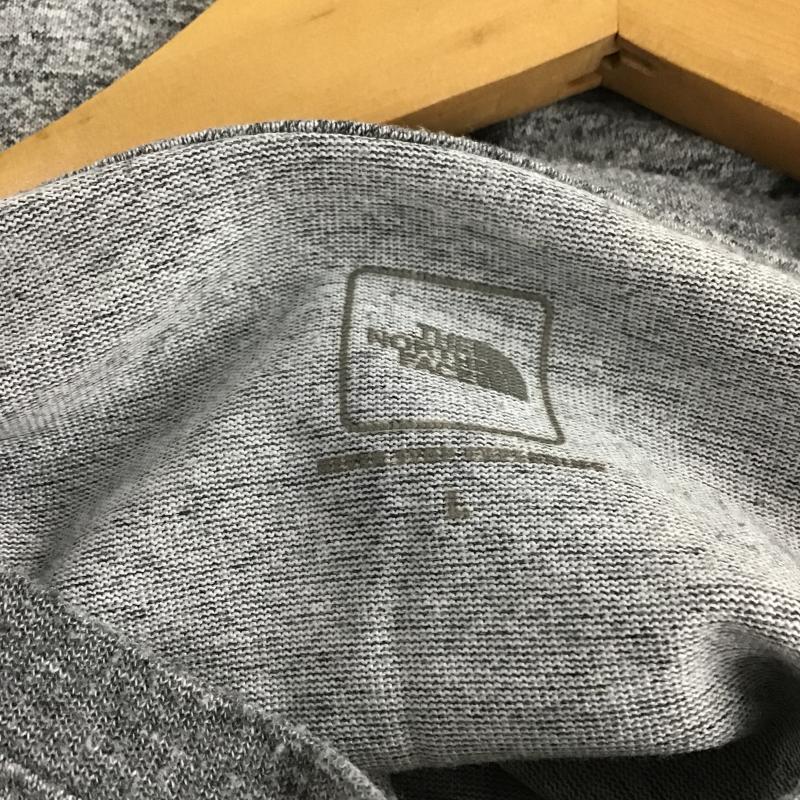 ザノースフェイス THE NORTH FACE Tシャツ 半袖 半袖カットソー プリントTシャツ クルーネックカットソー L ロゴ、文字 灰 / グレー / gray メンズ USED 古着 中古 10161331