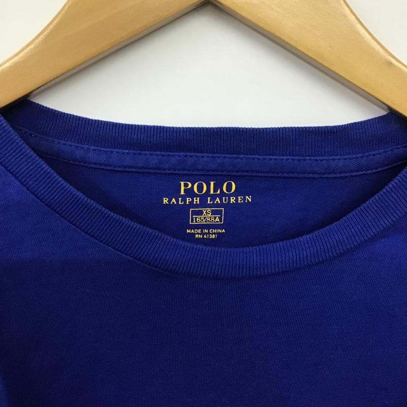 ポロラルフローレン POLO RALPH LAUREN Tシャツ 半袖 半袖カットソー プリントTシャツ クルーネックカットソー XS ロゴ、文字 青 / ブルー / blue メンズ USED 古着 中古 10161332