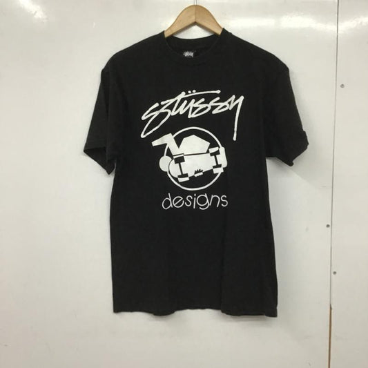 ステューシー STUSSY Tシャツ 半袖 半袖カットソー プリントTシャツ クルーネックカットソー M プリント 黒 / ブラック / black メンズ USED 古着 中古 10161333