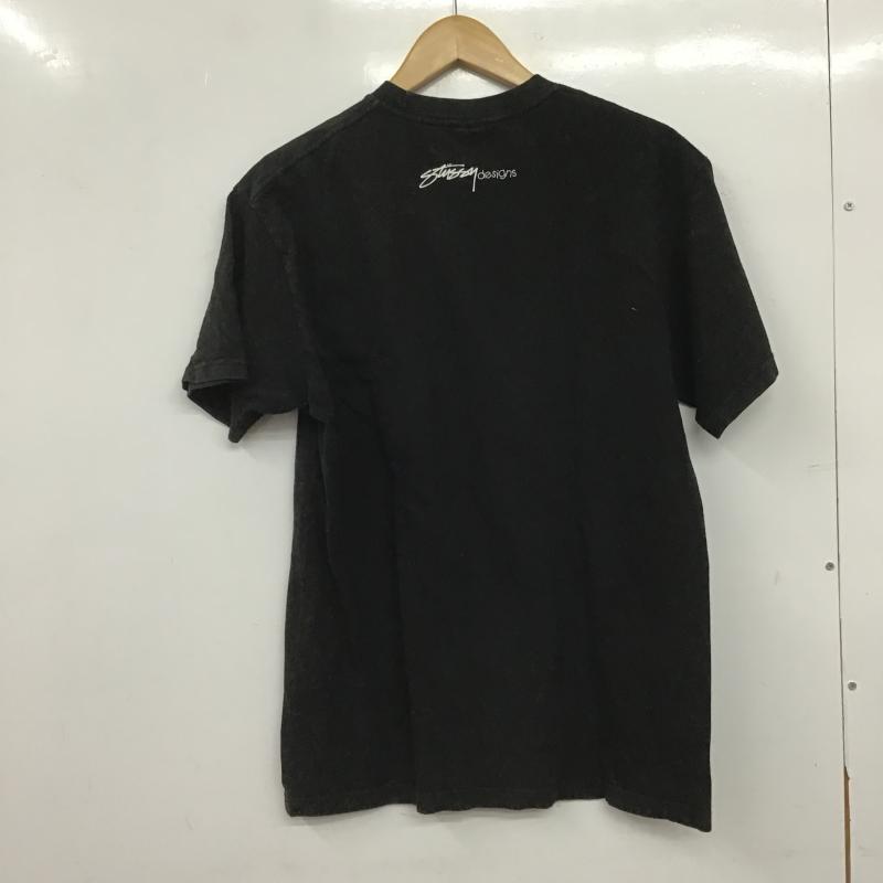 ステューシー STUSSY Tシャツ 半袖 半袖カットソー プリントTシャツ クルーネックカットソー M プリント 黒 / ブラック / black メンズ USED 古着 中古 10161333