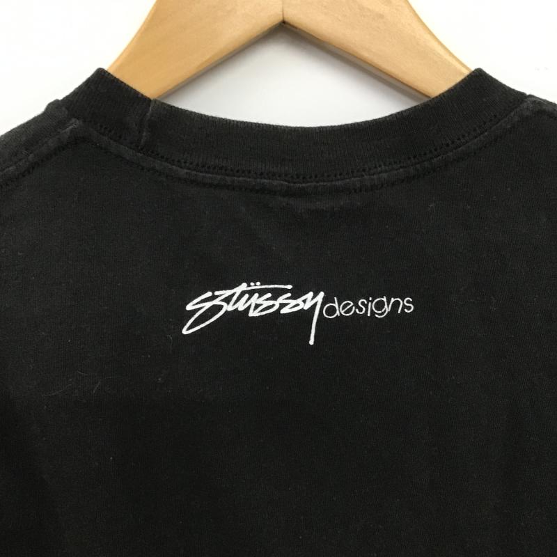 ステューシー STUSSY Tシャツ 半袖 半袖カットソー プリントTシャツ クルーネックカットソー M プリント 黒 / ブラック / black メンズ USED 古着 中古 10161333