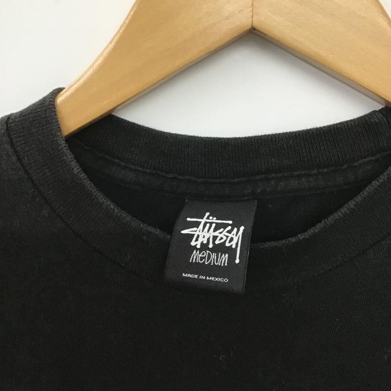 ステューシー STUSSY Tシャツ 半袖 半袖カットソー プリントTシャツ クルーネックカットソー M プリント 黒 / ブラック / black メンズ USED 古着 中古 10161333