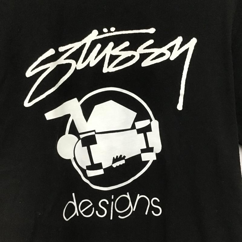 ステューシー STUSSY Tシャツ 半袖 半袖カットソー プリントTシャツ クルーネックカットソー M プリント 黒 / ブラック / black メンズ USED 古着 中古 10161333