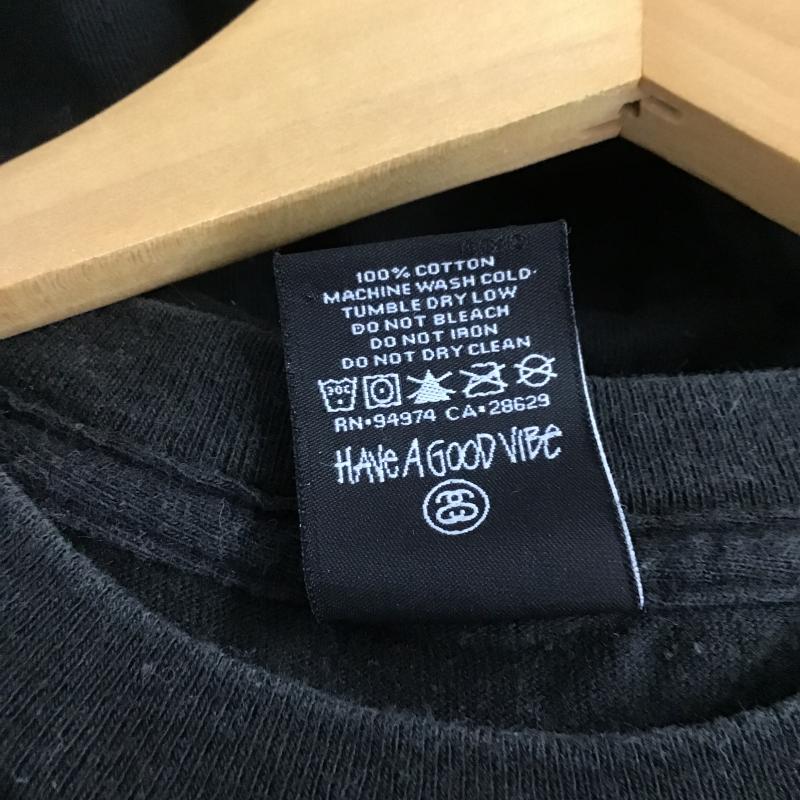 ステューシー STUSSY Tシャツ 半袖 半袖カットソー プリントTシャツ クルーネックカットソー M プリント 黒 / ブラック / black メンズ USED 古着 中古 10161333