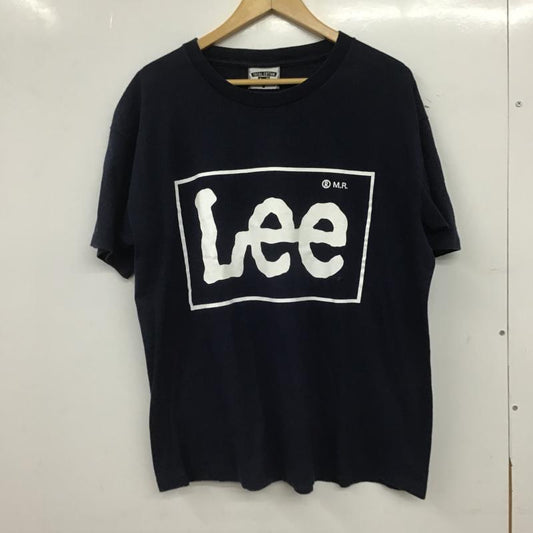 リー Lee Tシャツ 半袖 半袖カットソー プリントTシャツ クルーネックカットソー L ロゴ、文字 紺 / ネイビー / navy メンズ USED 古着 中古 10161335