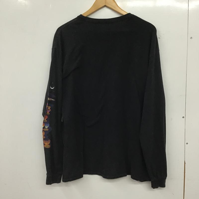 古着 USED カットソー 長袖 長袖カットソー プリントカットソー クルーネック XL プリント 黒 / ブラック / black メンズ USED 古着 中古 10161338