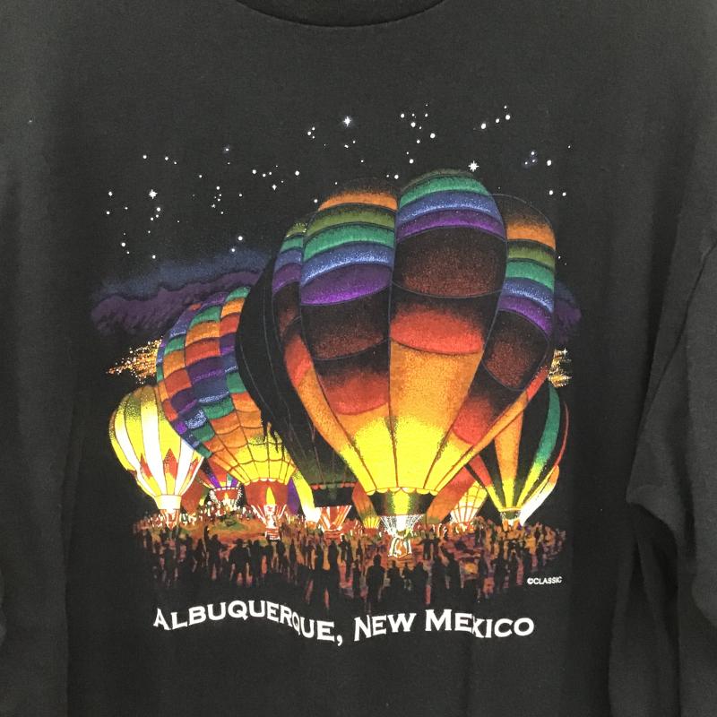 古着 USED カットソー 長袖 長袖カットソー プリントカットソー クルーネック XL プリント 黒 / ブラック / black メンズ USED 古着 中古 10161338