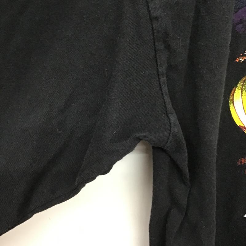 古着 USED カットソー 長袖 長袖カットソー プリントカットソー クルーネック XL プリント 黒 / ブラック / black メンズ USED 古着 中古 10161338