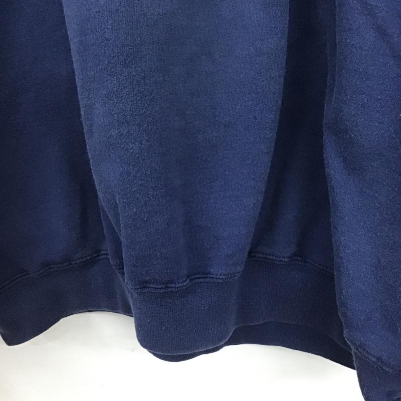 ヘインズ HANES トレーナー 長袖 長袖トレーナー スウェット クルーネック プルオーバー L 刺繍 紺 / ネイビー / navy メンズ USED 古着 中古 10161339