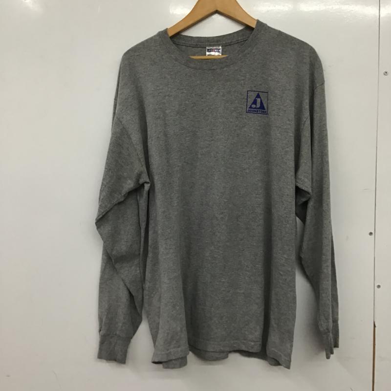 ジャージーズ JERZEES カットソー 長袖 長袖カットソー プリントカットソー クルーネック XL ロゴ、文字 灰 / グレー / gray メンズ USED 古着 中古 10161340