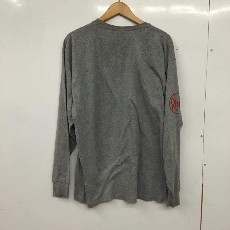 ジャージーズ JERZEES カットソー 長袖 長袖カットソー プリントカットソー クルーネック XL ロゴ、文字 灰 / グレー / gray メンズ USED 古着 中古 10161340