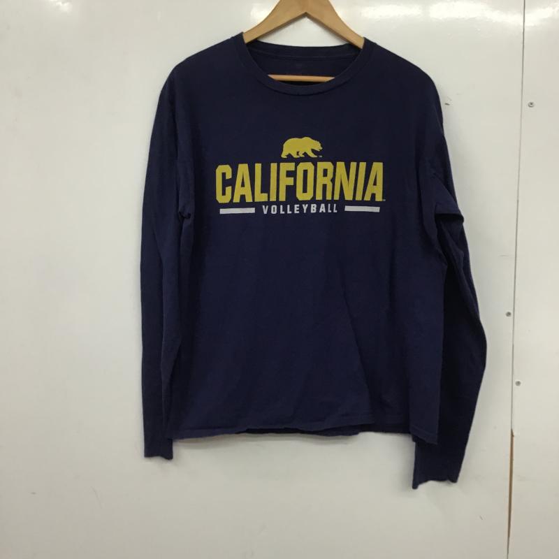 古着 USED Tシャツ 長袖 長袖カットソー プリントカットソー クルーネック L プリント 紺 / ネイビー / navy メンズ USED 古着 中古 10161341