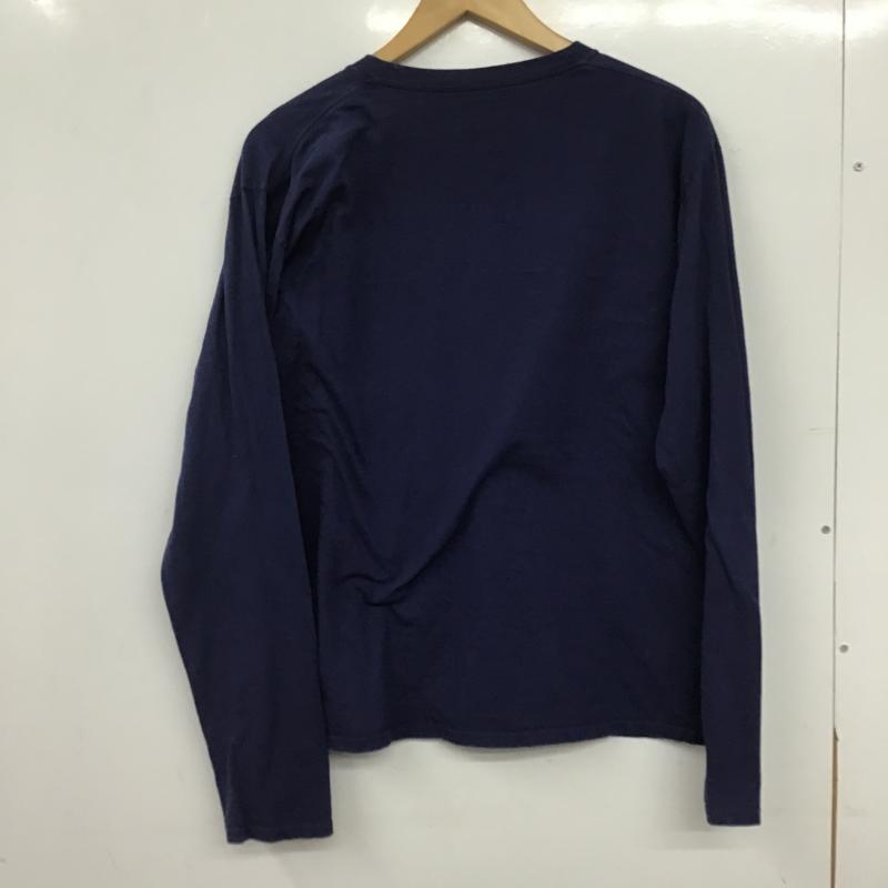 古着 USED Tシャツ 長袖 長袖カットソー プリントカットソー クルーネック L プリント 紺 / ネイビー / navy メンズ USED 古着 中古 10161341